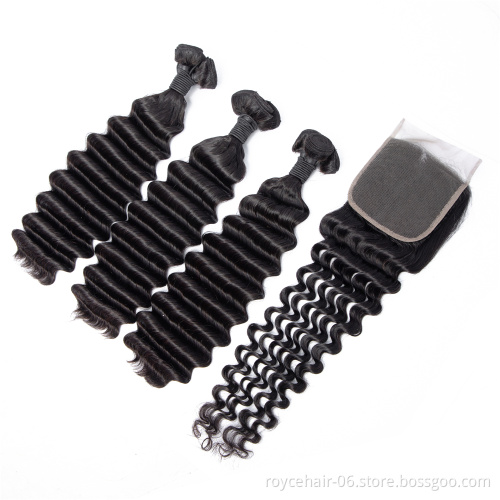 Fumi Super Double Drawn Deep Curly Virgin Hair, Raw Indian Hair Curly Weave Bundles Human Hair Extension